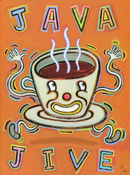 Humorous coffee print Java Jive