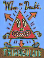 Humorous print When In Doubt, Triangulate